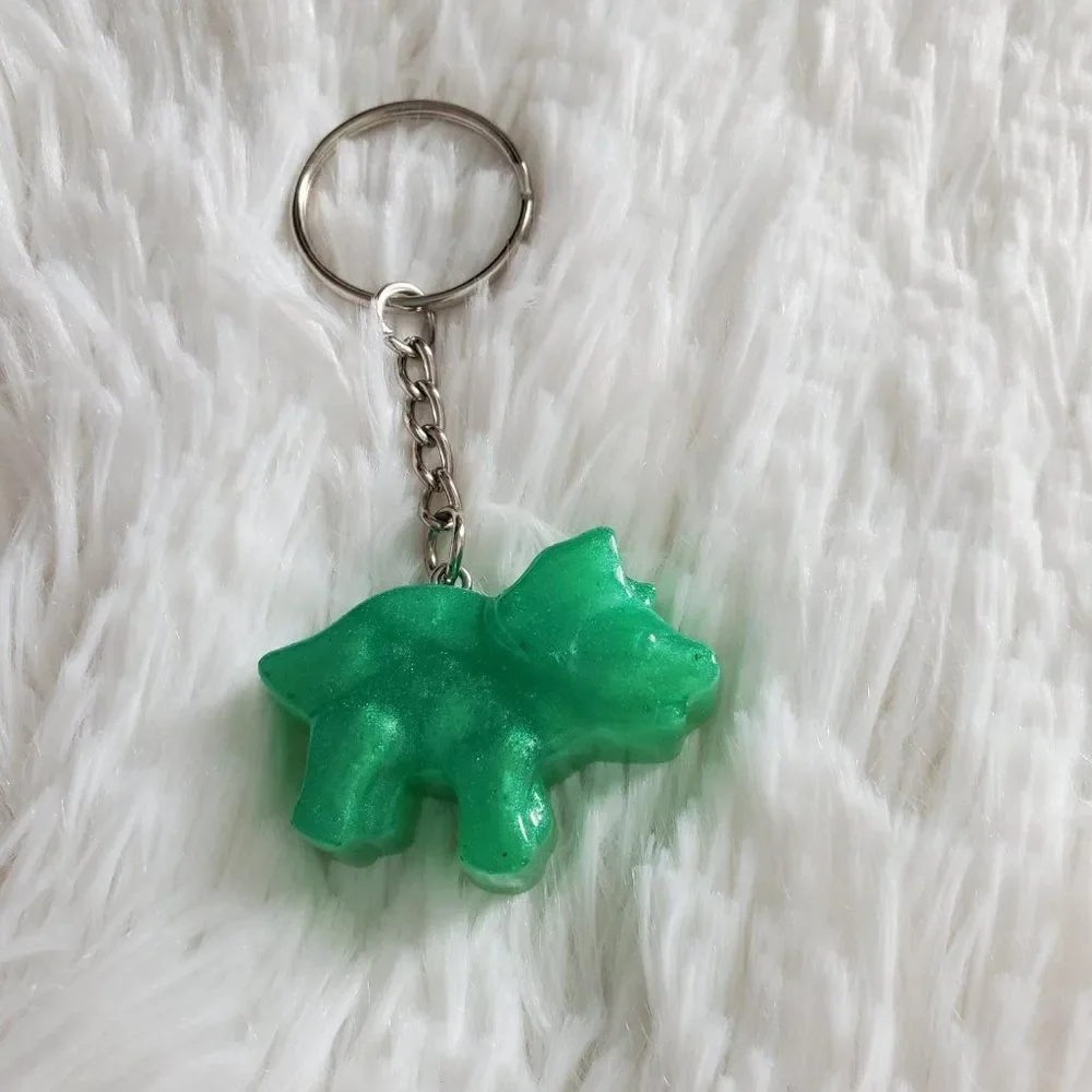 Dinosaur Resin Keychain